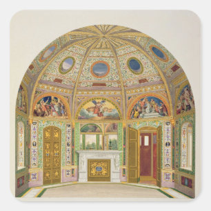 Fresco-Dekoration im Summer House of Buckingha Quadratischer Aufkleber