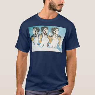 Fresco mit drei Frauen aus dem Knossos-Palast Cre T-Shirt