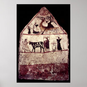 Fresco vom Grab von Gaudio, c.480 v. Chr. Poster