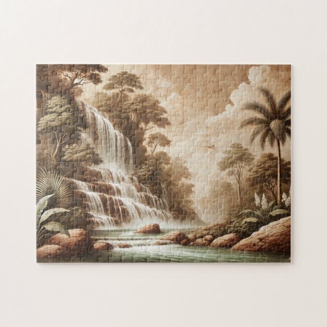 "FRESCO-WASSERFALL" PUZZLE – LANDSCHAFTSERIE (Horizontal)
