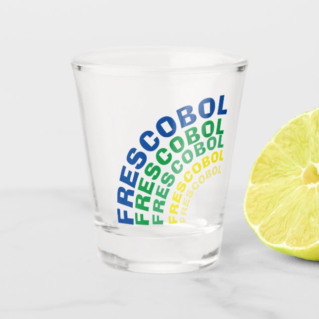 Frescobol Shot Glass Schnapsglas (Vorderseite)