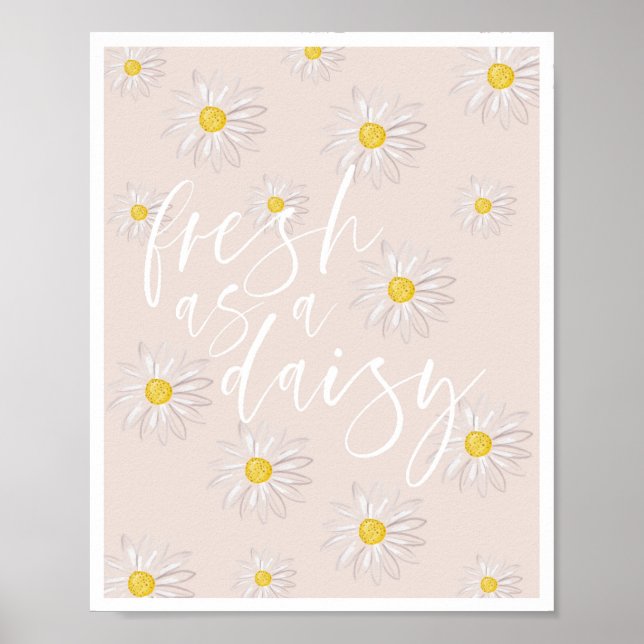 Fresh as a Daisy Multiple Daisisise Peach Poster (Vorne)