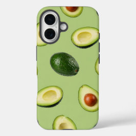 Fresh Avocado Pattern  iPhone 16 Hülle