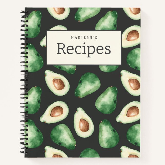 Fresh Avocado Recipe Journal Notizbuch (Vorderseite)