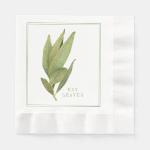 FRESH BAY BLÄTTER geprägtes Luncheon Paper Napkins Serviette