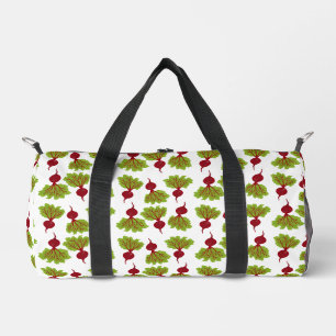 Fresh Beet Collection White Duffle Bag