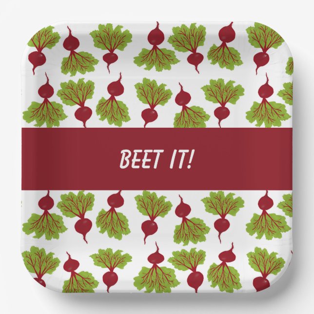 Fresh Beet Collection White Pappteller (Vorderseite)