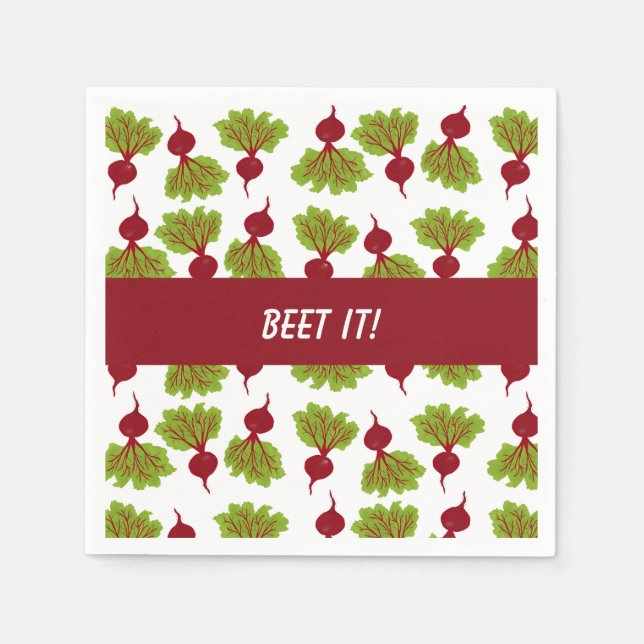 Fresh Beet Collection White Serviette (Vorderseite)