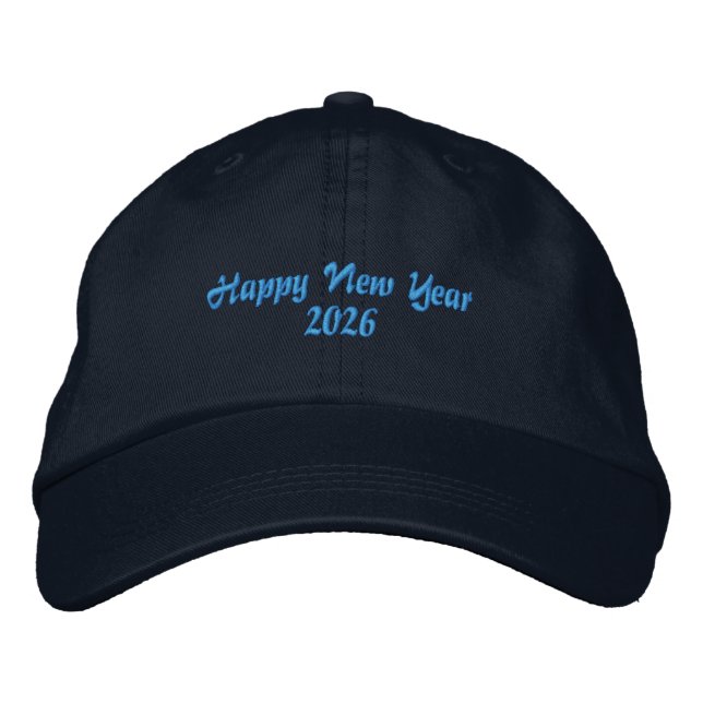Fresh Beginning New Year 2026 Wishes-Hat Stylish  Bestickte Baseballkappe (Vorderseite)