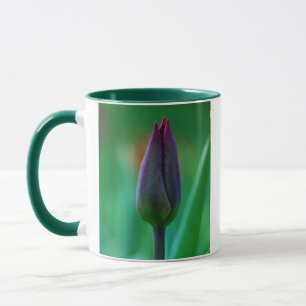 Fresh Blooming Lila Tulip Keramik Tasse