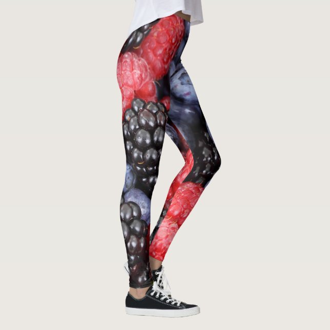 Fresh Blueberries Raspberries BlackBerry Leggings (Rechts)