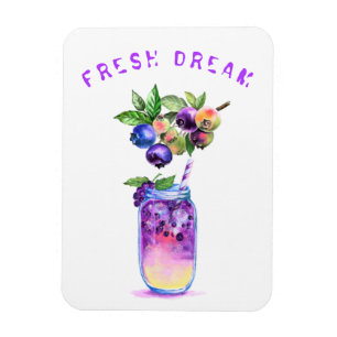 Fresh Blueberry Drink Magnet Geschenk - Benutzerde