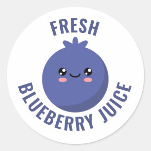 Fresh Blueberry Juice Runder Aufkleber