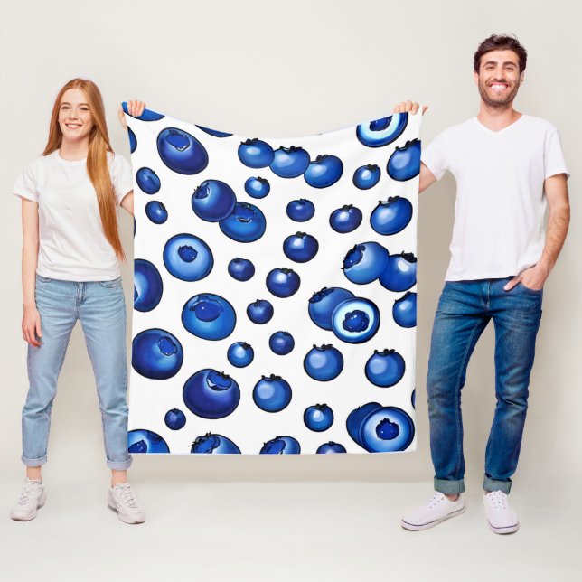 Fresh Blueberry Pattern Fleecedecke (Beispiel)