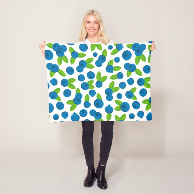 Fresh Blueberry Pattern Fleecedecke (Beispiel)