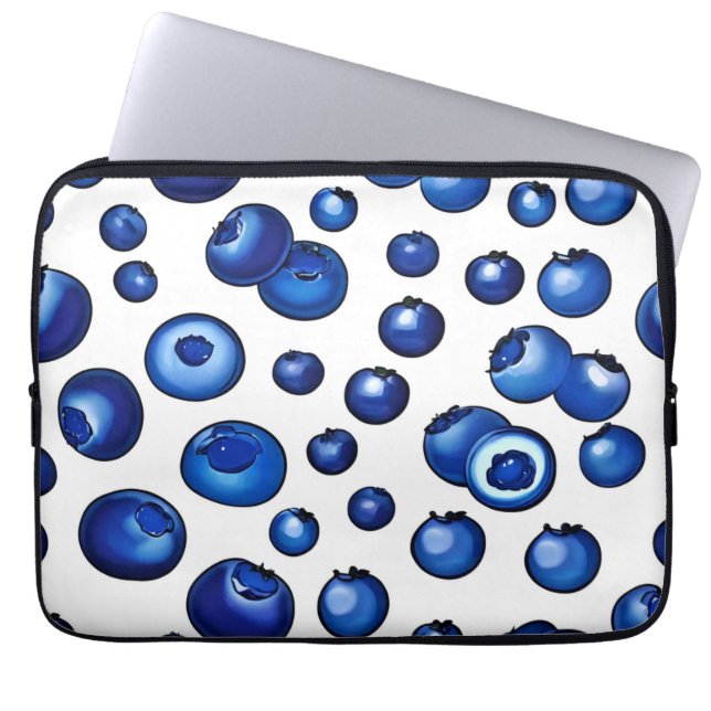 Fresh Blueberry Pattern Laptopschutzhülle (Vorderseite)