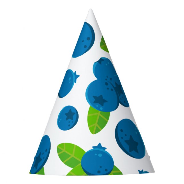Fresh Blueberry Pattern Partyhütchen (Vorderseite)