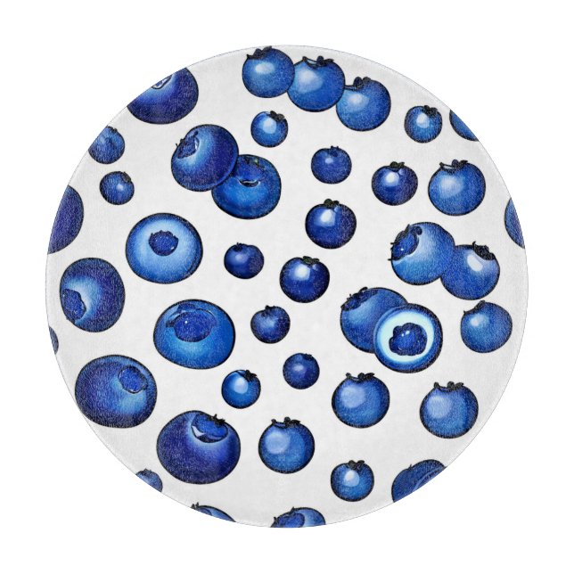 Fresh Blueberry Pattern Schneidebrett (Vorderseite)
