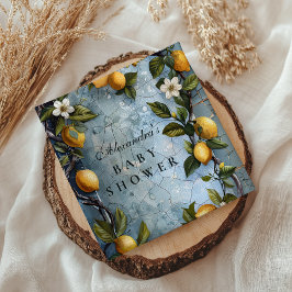 Fresh Botanical Lemon Baby Shower Serviette