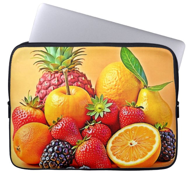 Fresh Bounty: Vibrant Fruit Harvest Design  Laptopschutzhülle (Vorderseite)