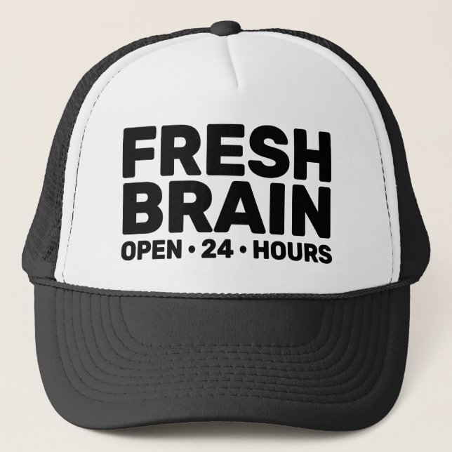 Fresh Brain™ Trucker-Mütze (große Größe) Truckerkappe (Vorderseite)