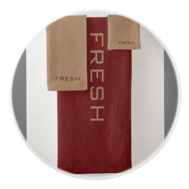 FRESH Brown Beige Round Keramikknauf (Vorderseite)