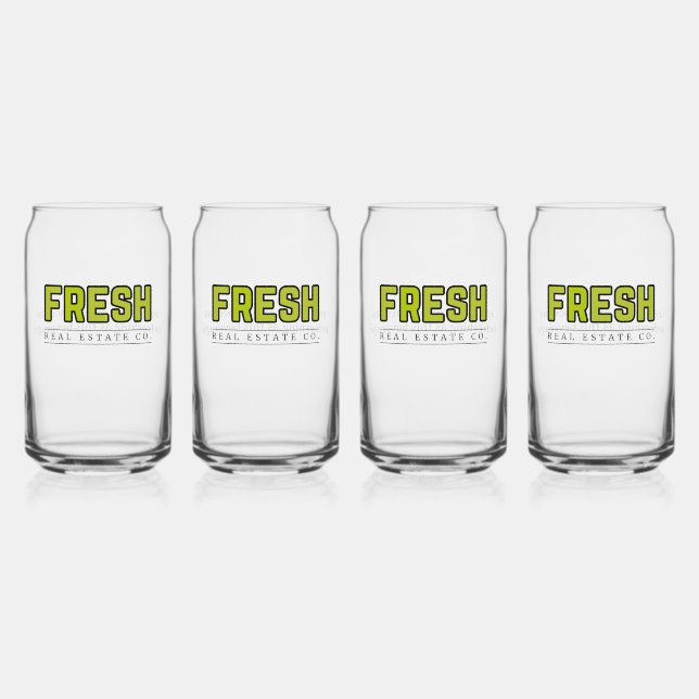 FRESH Can Glas (4er Set) (Vorderseite)