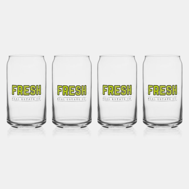 FRESH Can Glas (4er Set) (Vorderseite)