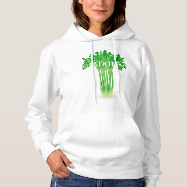 Fresh Celery Womens Hoodie (Vorderseite)