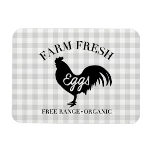 Fresh Chicken Country Gingham Magnet