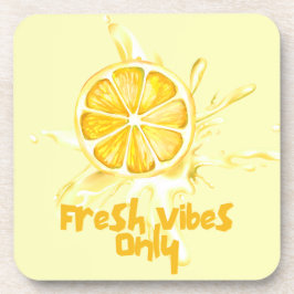 Fresh Citrus Coaster Set- Lemon Design Getränkeuntersetzer