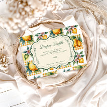 Fresh Citrus Floral Baby Shower Diapper Raffle