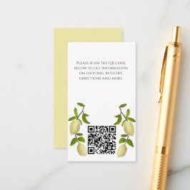 Fresh Citrus Painted Lemons Mediterranean Begleitkarte