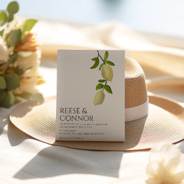 Fresh Citrus Painted Lemons Modern Mediterranean Einladung