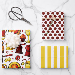 Fresh Coffee Café Wrapping Paper Set Geschenkpapier Set