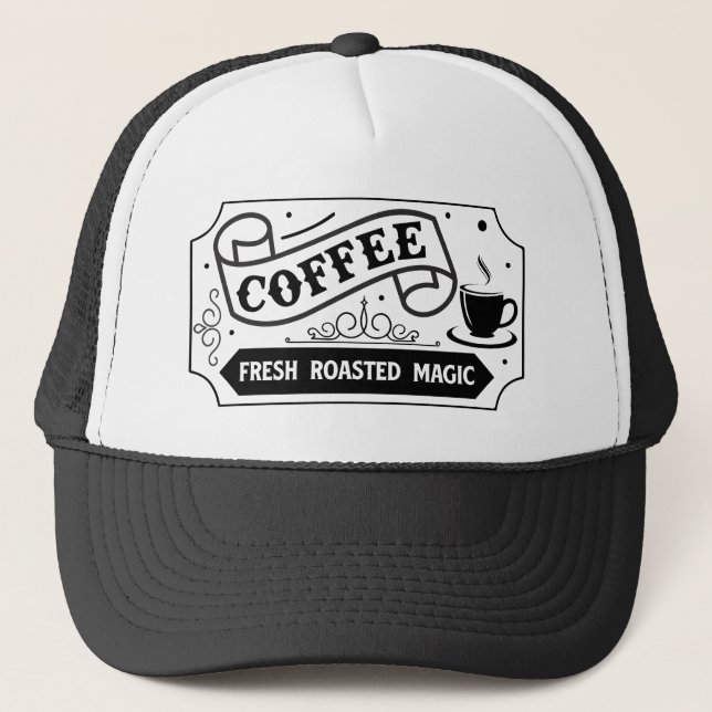 fresh coffee shop employee word art  truckerkappe (Vorderseite)