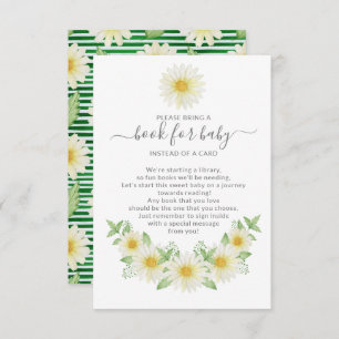 Fresh Daisy Baby Shower Book for Baby Begleitkarte