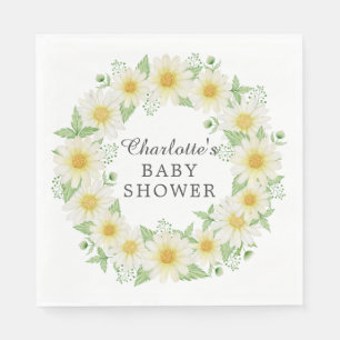 Fresh Daisy Baby Showpapier Napkins Serviette
