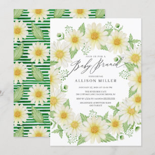 Fresh Daisy Floral Baby Brunch Einladung