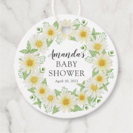 Fresh Daisy Floral Baby Dusche Gefallen Geschenkanhänger