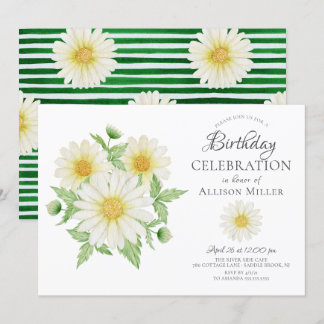 Fresh Daisy Floral Geburtstag Einladung