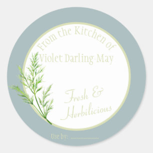 Fresh Dill Heroin - hausgemachte Backgeschenke - L Runder Aufkleber