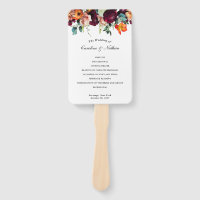 Fresh Fall Floral Wedding Program