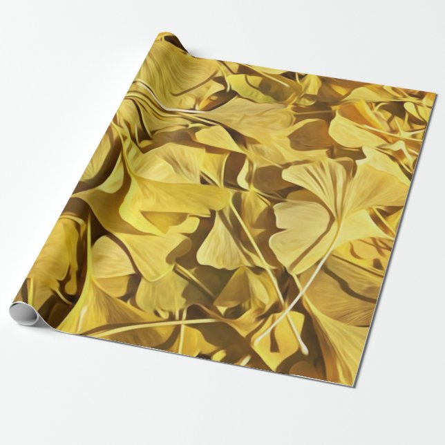 Fresh Fallen Gingko Blätter Geschenkpapier (Ungerollt)