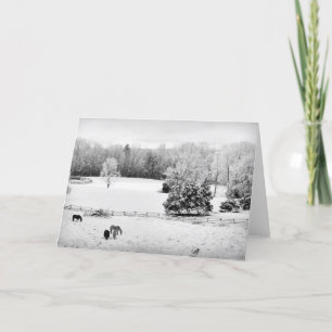 Fresh Fallen Snow at the Horch Feiertagskarte