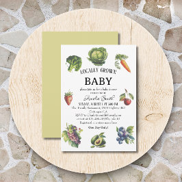 Fresh Farmhouse Garden Locanda Grown Baby Shower Einladung