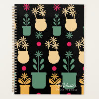 Fresh Florals Colorful Botanischer Name Planner