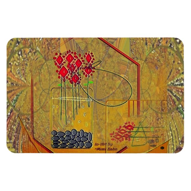 "Fresh Flowers Always Make My Day" Magnet (Horizontal)