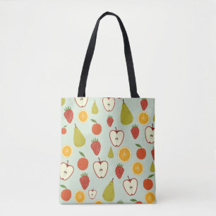 Fresh fruit in seamless repeating pattern