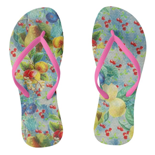 fresh fruits design  flip flops (Fußbett)
